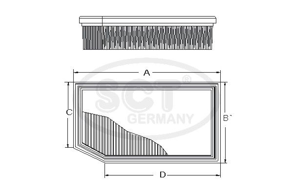 SCT GERMANY Воздушный фильтр SB 2284